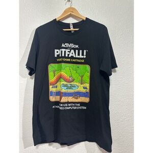 Retro Activision Pitfall Atari Video Game Atari Graphic Tee Black Mens XL